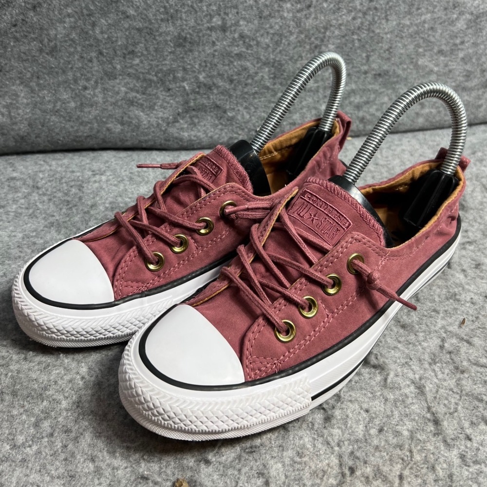 Converse Chuck Taylor All Star Shoreline Slip On Maroon Rose Sneakers Womens 6